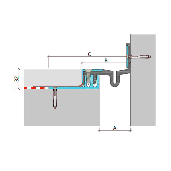 Inernal dilatation profile Aquastop ДПШ-30/150 + сталь