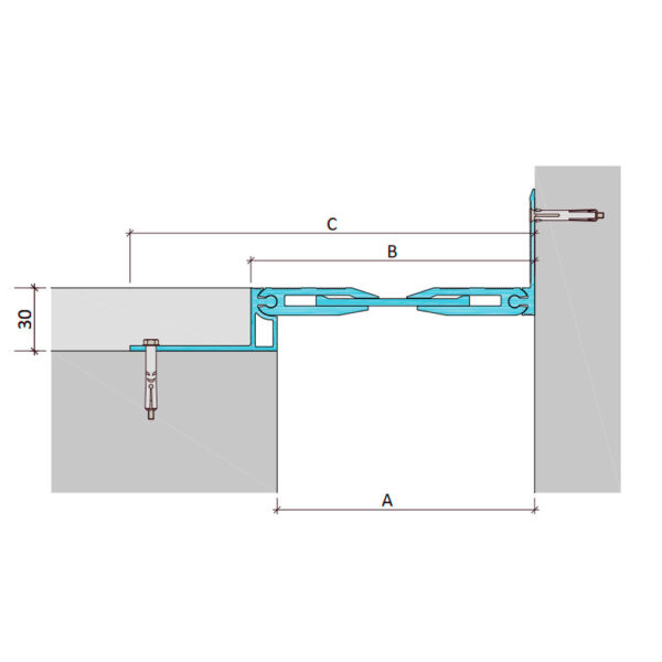 Inernal dilatation profile Aquastop ДША-30-УГЛ/038