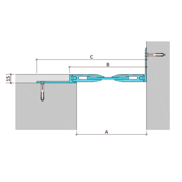 Inernal dilatation profile Aquastop ДША-15-УГЛ/195