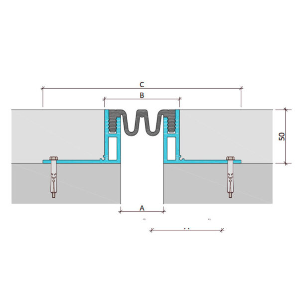 Inernal dilatation profile Aquastop ДШКА-75-УГЛ/090