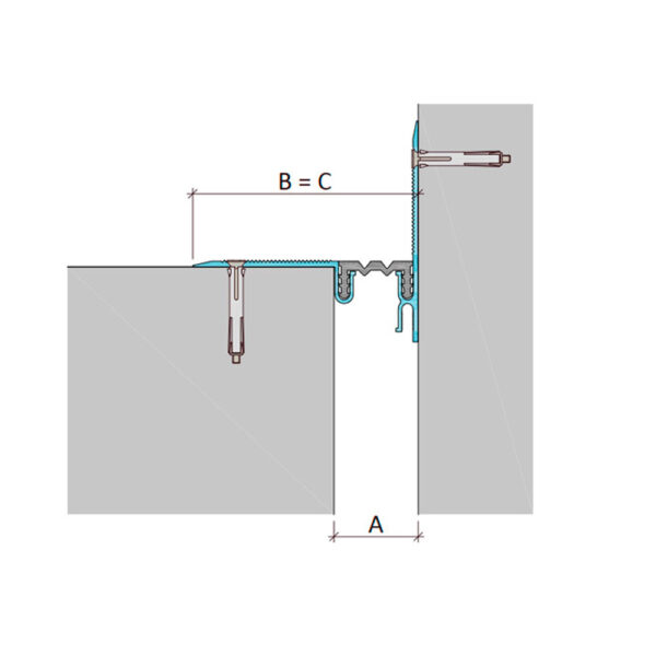 Накладное dilatation profile Aquastop ДШЛ-0/020