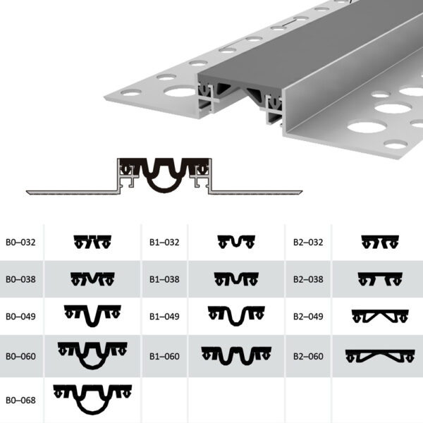 Накладное dilatation profile Aquastop ДШО-24/060 В1-060 1 Накладное dilatation profile Aquastop ДШО-24/070 В0-068