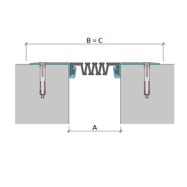 Накладное dilatation profile Aquastop ДШС-0/100 C2-100