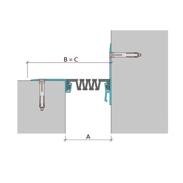 Накладное dilatation profile Aquastop ДШС-0/100 C2-100