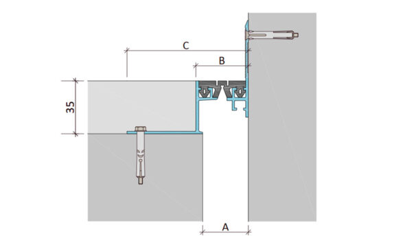 Inernal dilatation profile Aquastop ДШВ-35-УГЛ/065 В0-068
