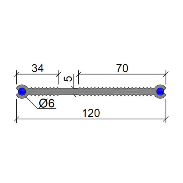 Waterstop Aquastop HVN-120 (2x4) 1 Waterstop Aquastop HVN-120 (2x4)